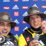 Michele & Sam with medals (MArnu)