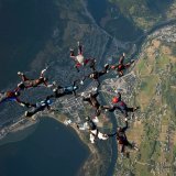 photo: Ron Holan: skydiving over Voss