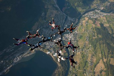 foto: Ron Holan: skydiving sopra a Voss