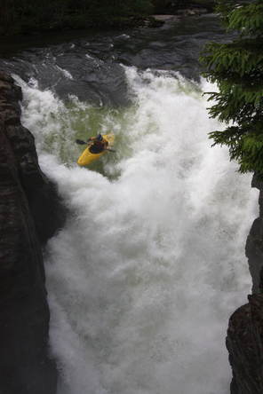 Money drop kayak waterfall